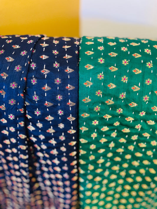 Flowers and Stars Silk Saree Throws