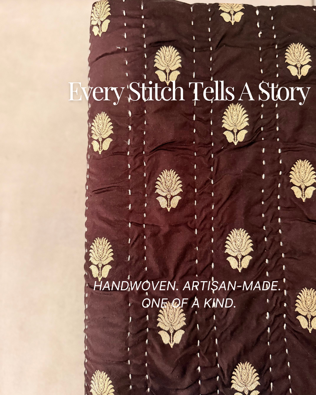 The Kamal Collection - Kantha Hand-Stitched Throw