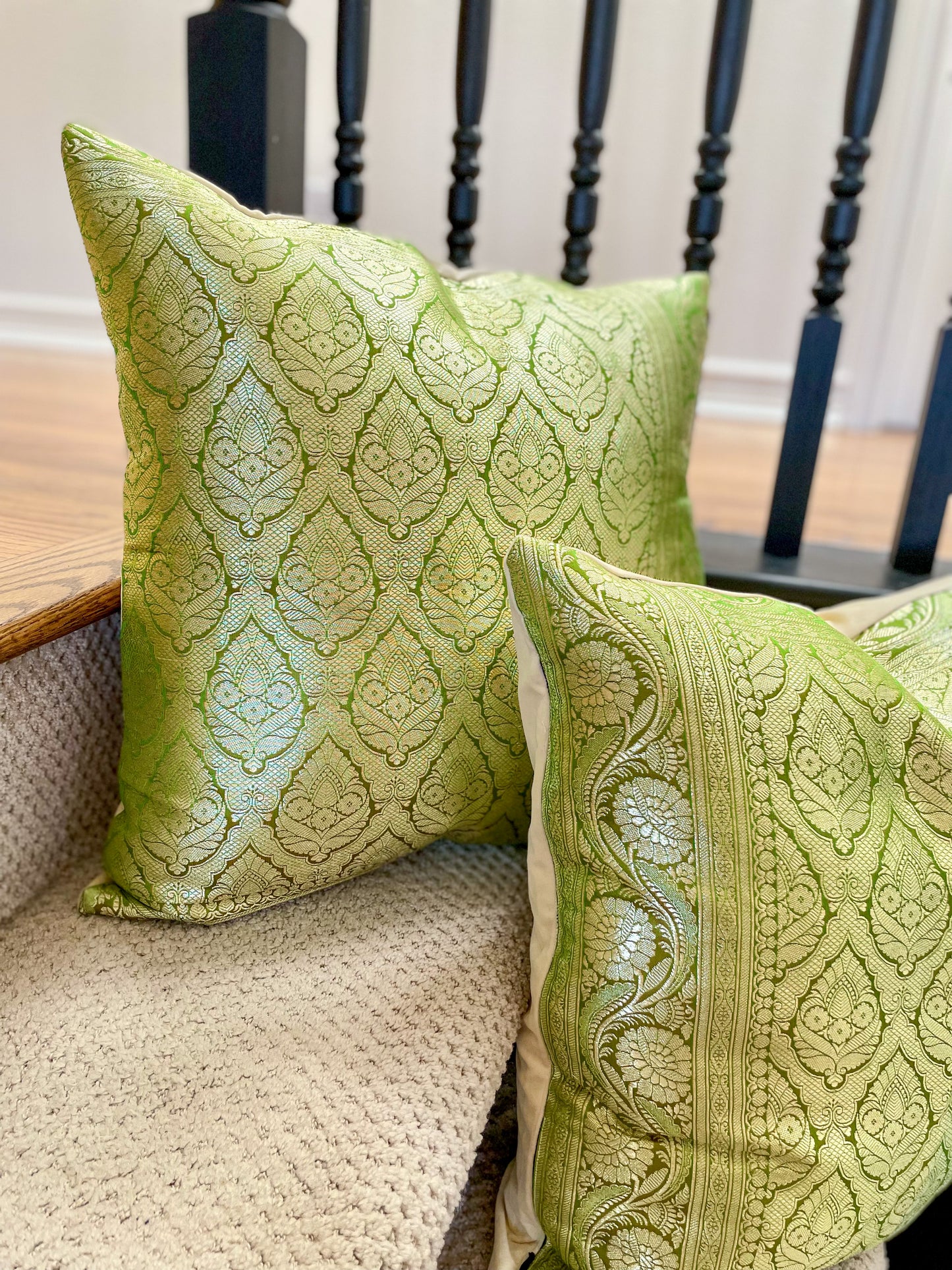 Pastel Green Cushions